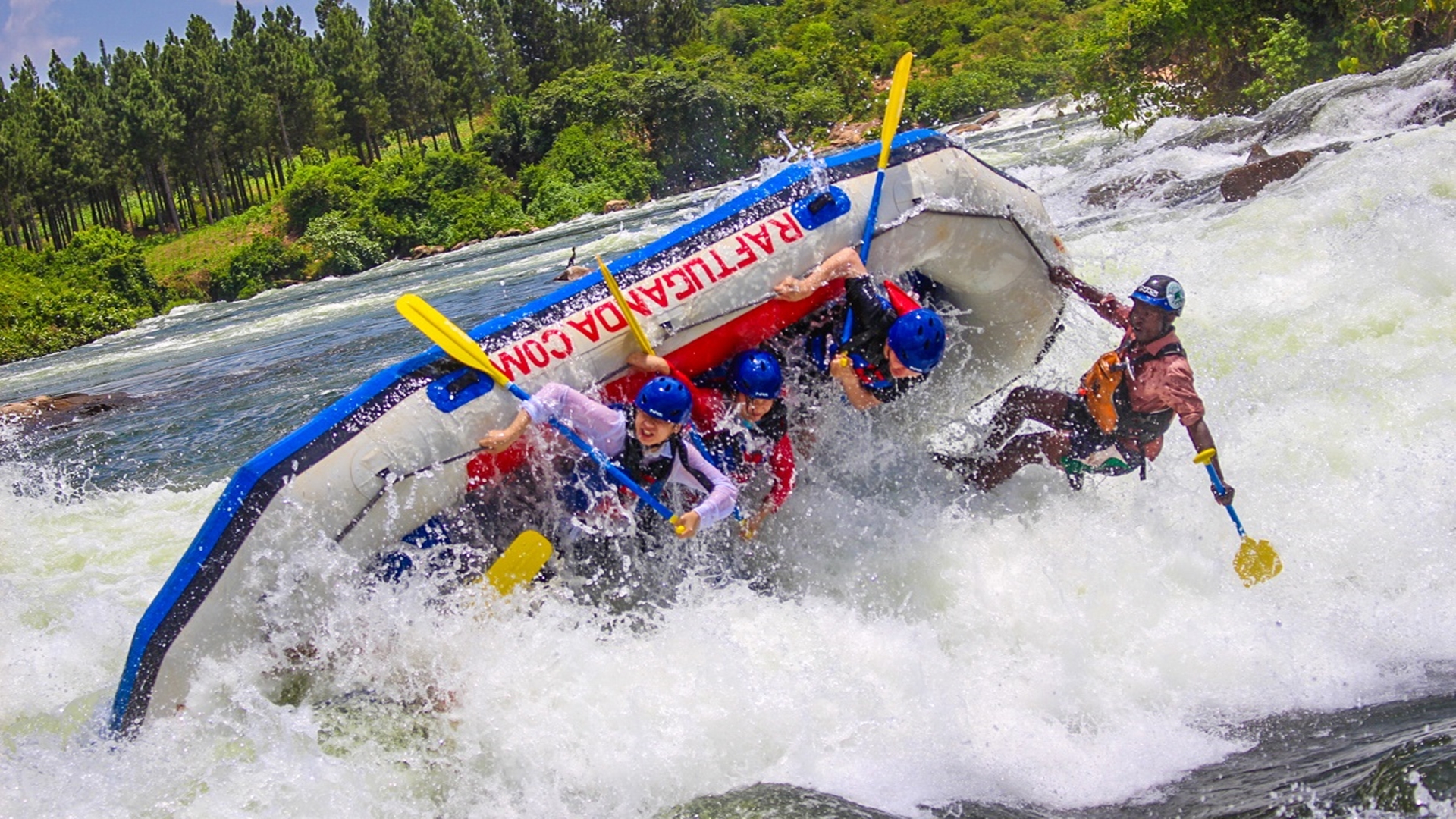 Day 2: Transfer to Jinja, Visit the Source of the Nile and Water Rafting Adventure